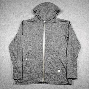 Vuori Halo 2.0 performance Womens Heather Gray Full Zip Hoodie Jacket Large